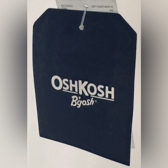 Oshkosh B’gosh Kids Tan/Navy Blue Hooded Reversible Sherpa Jacket Medium (5/6) - Picture 6 of 10